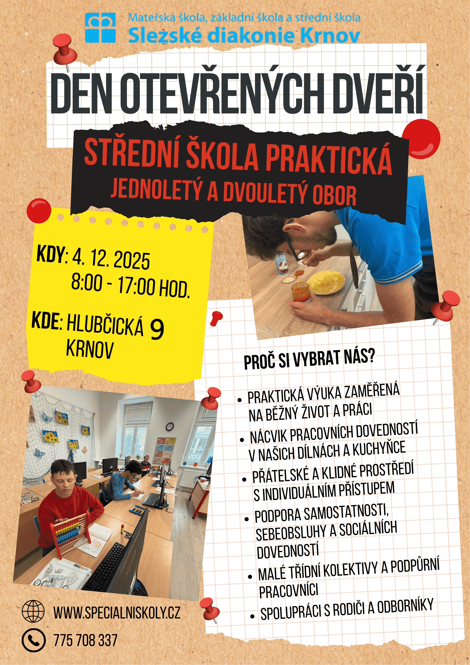 Den otevřených dveří STŘEDNÍ ŠKOLA